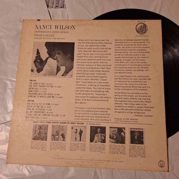 nancy wilson yesterdays love songs todays blues lp record - Picture 4 of 5
